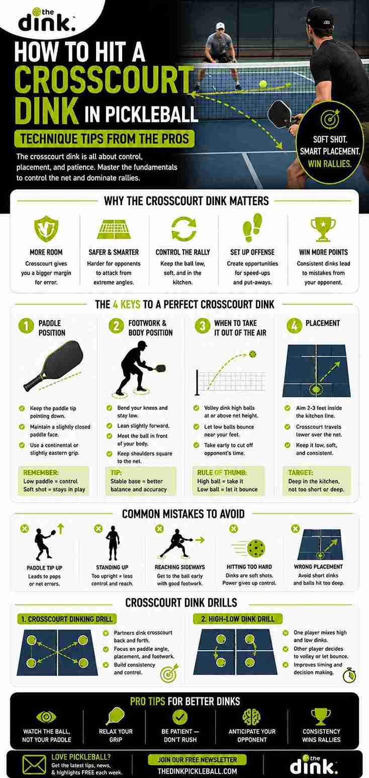 Master the Crosscourt Dink: Pro Tips for Pickleball Success