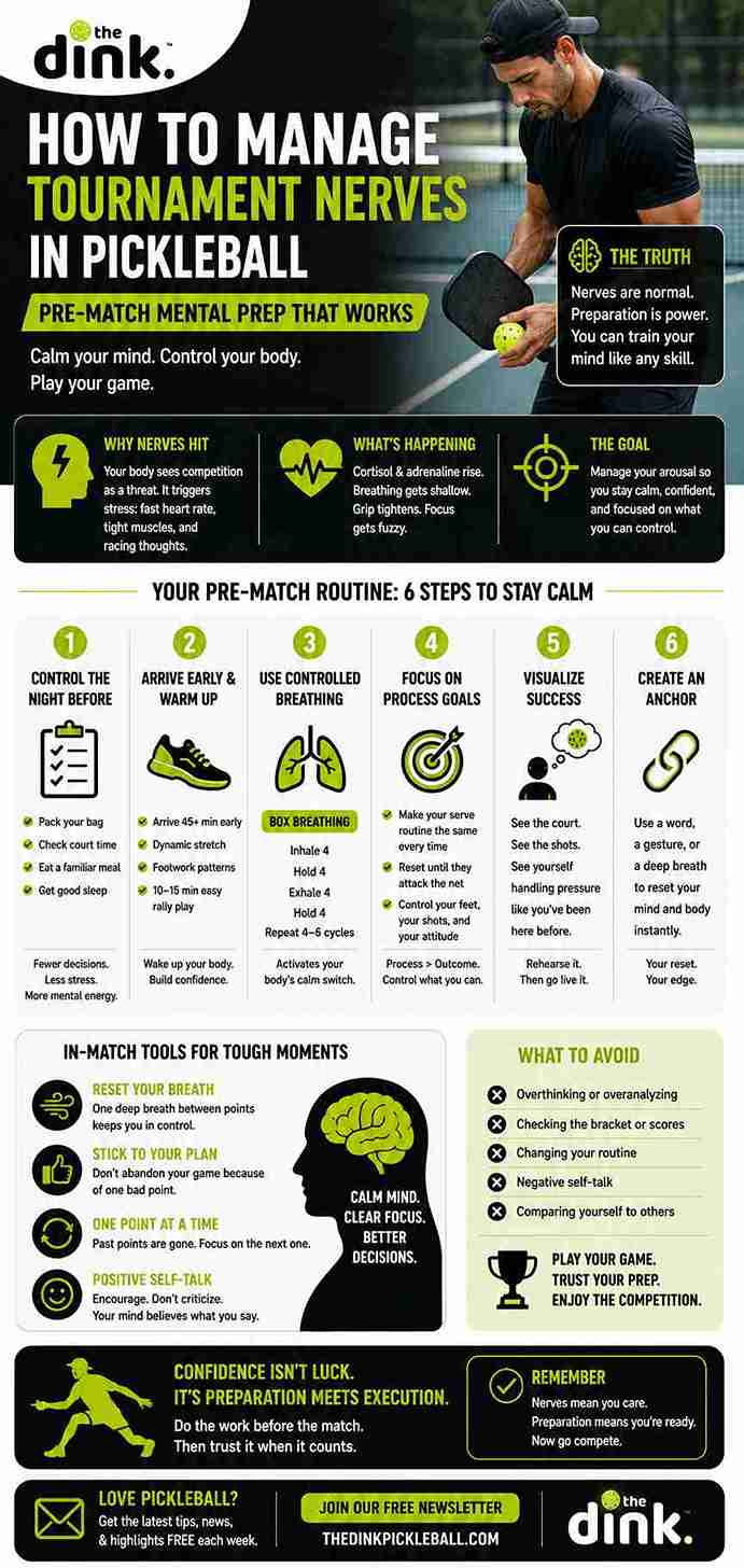 Beat Tournament Nerves: Mental Prep for Pickleball Players