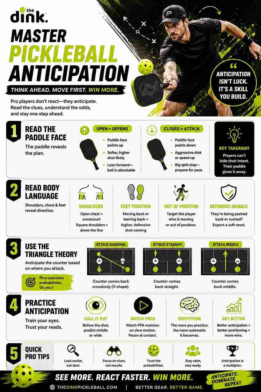 Pro Pickleball Anticipation: Read Every Shot Before It Happens