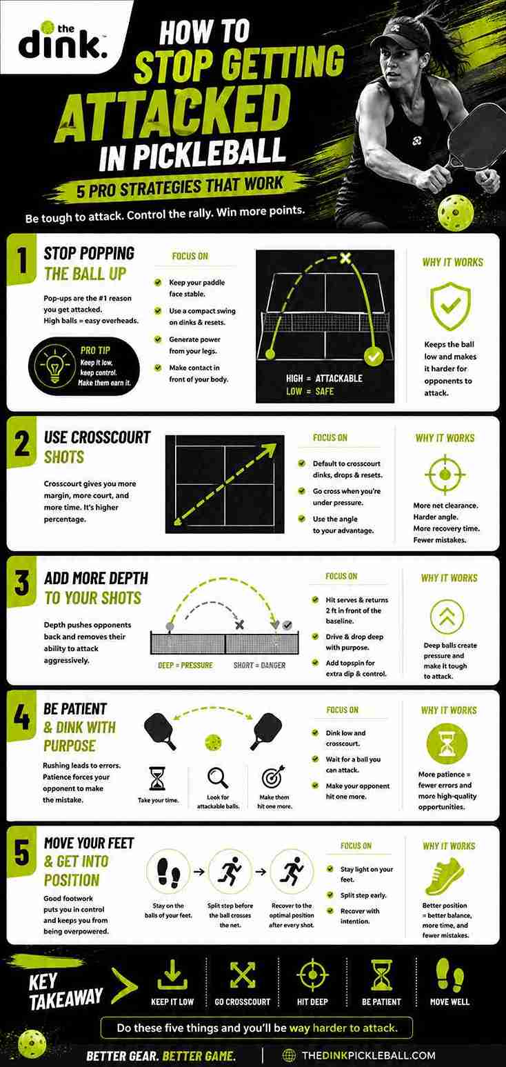 5 Pro Strategies to Stop Getting Attacked in Pickleball