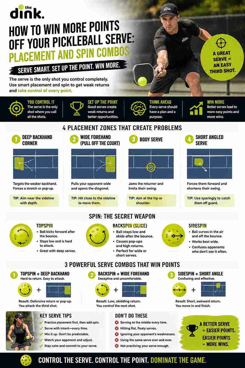 Master Pickleball Serve Placement & Spin for Easy Points