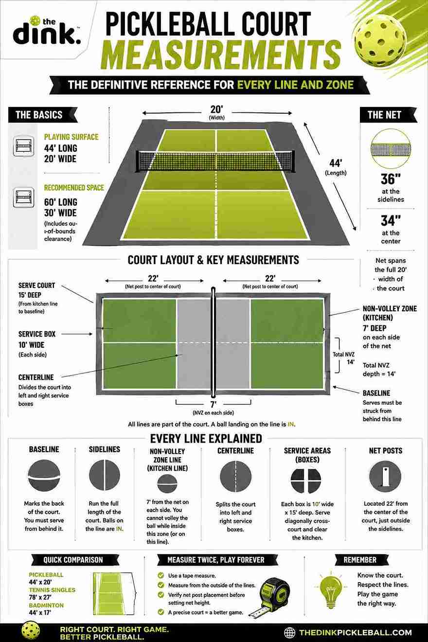 Official Pickleball Court Dimensions: Every Measurement